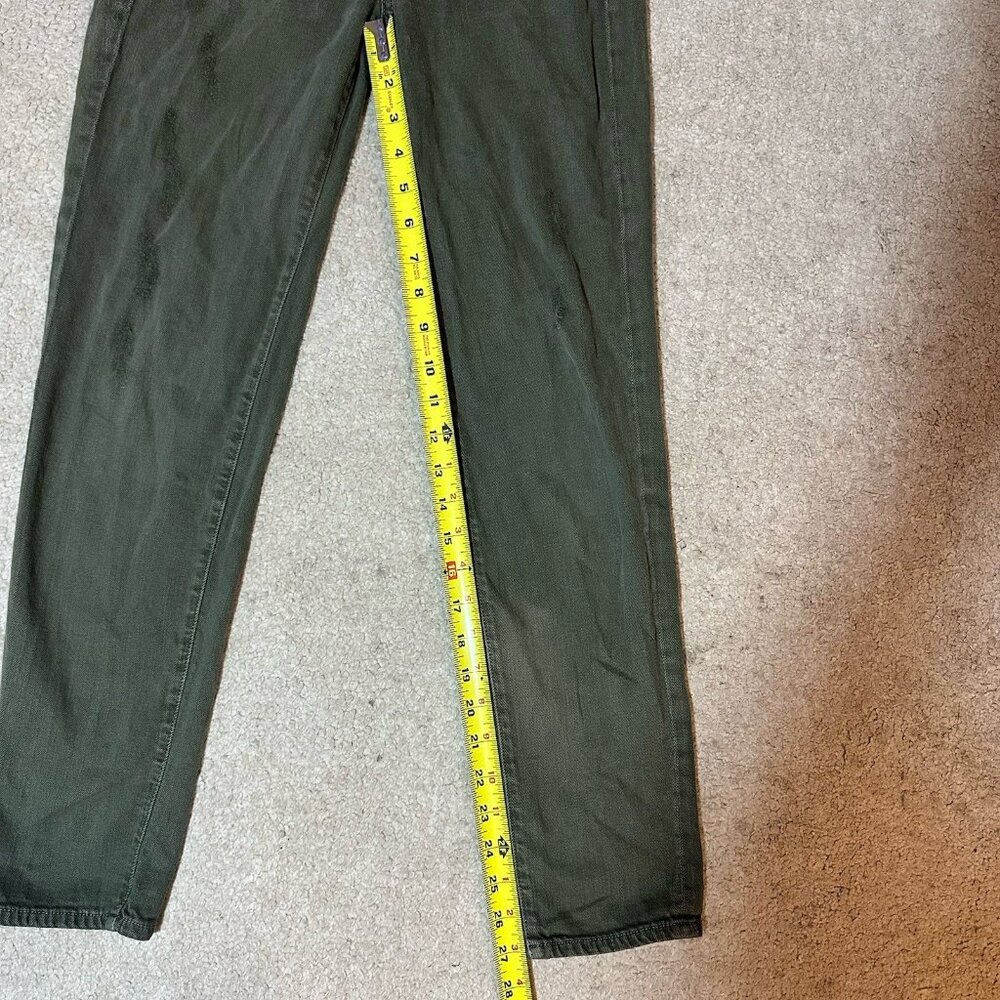 Vince Jeans Women’s Size 24 Green Lightly Distressed Skinny Fit Light Fading - Picture 5 of 12